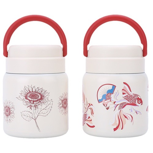 New Style National Trend 316 Stainless Steel Portable Vacuum Insulated Cup with Foldable Spoon for Bird's Nest and Tremella