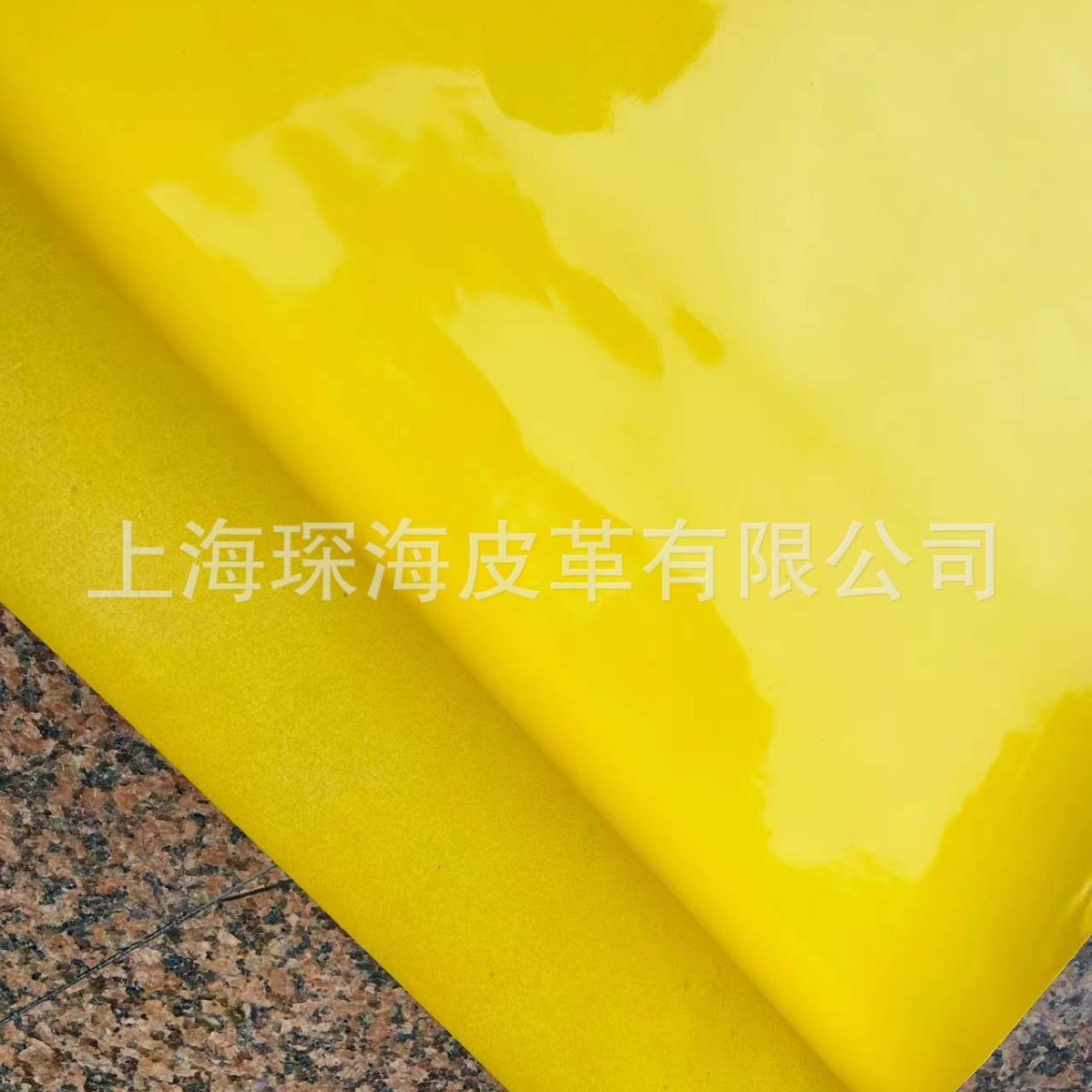 二层牛皮  镜面皮 皮革皮料 牛皮面料 整张牛皮 黄色