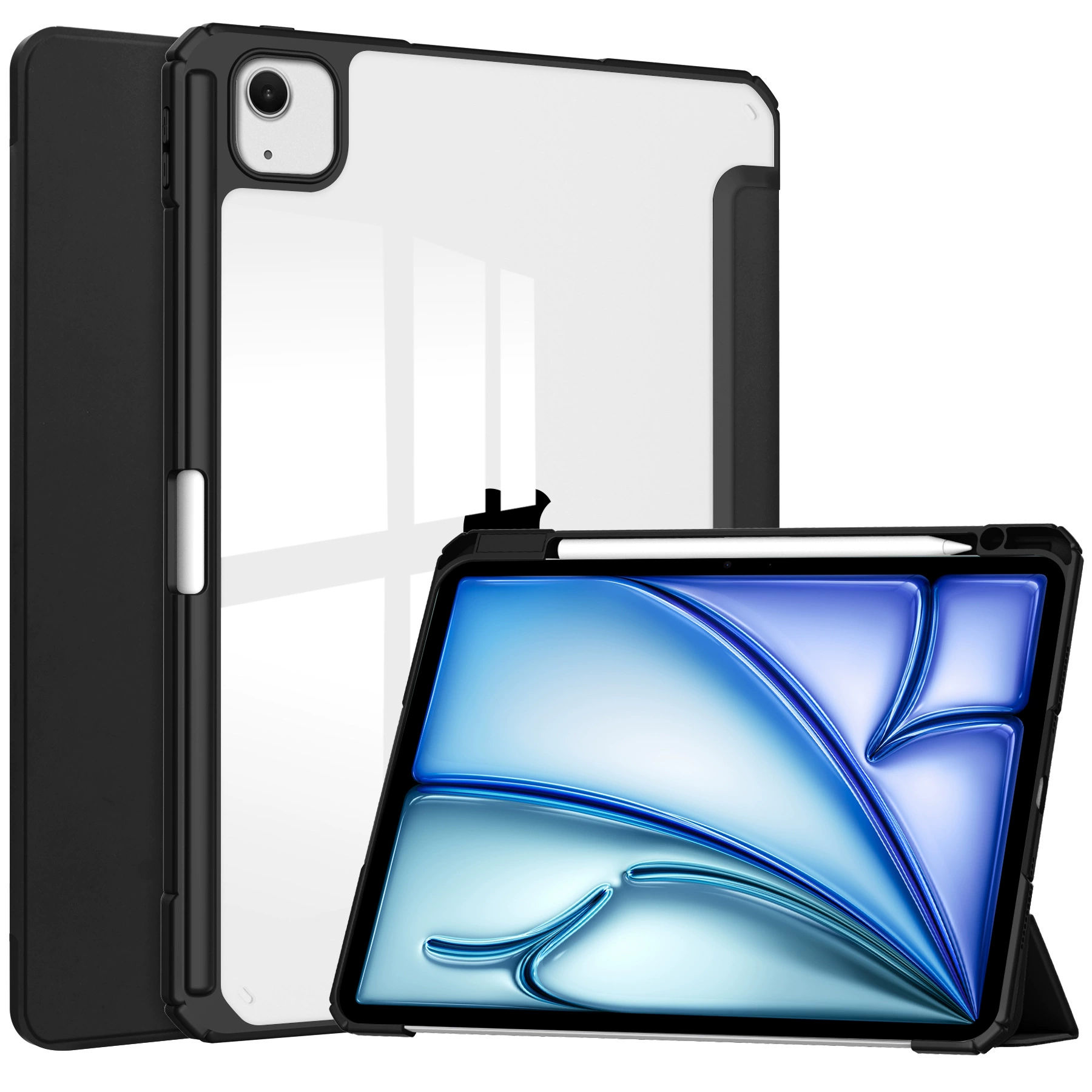 Защита PRO13 из Acrylic TPU с держателем стилуса и карманом для ручки, чехол 30% скидка для iPad Air13 2024 высокого класса