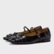2025 spring new European goods European station leather flat heel shallow mouth square toe women's shoes leather buckle fashion shoes