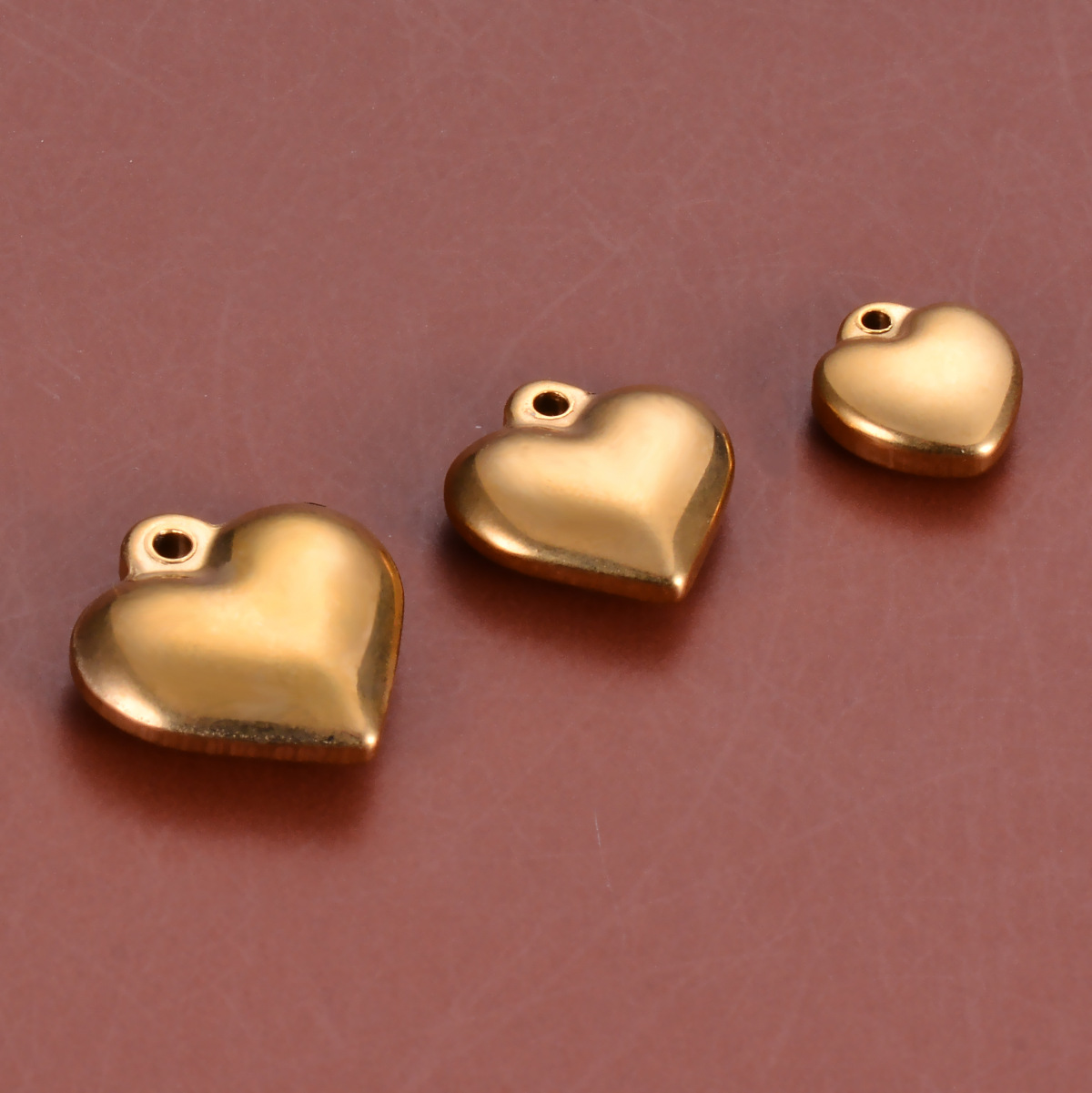 Heart Shape Pattern 10 PCS/Package Stainless Steel Heart Shape Pendant