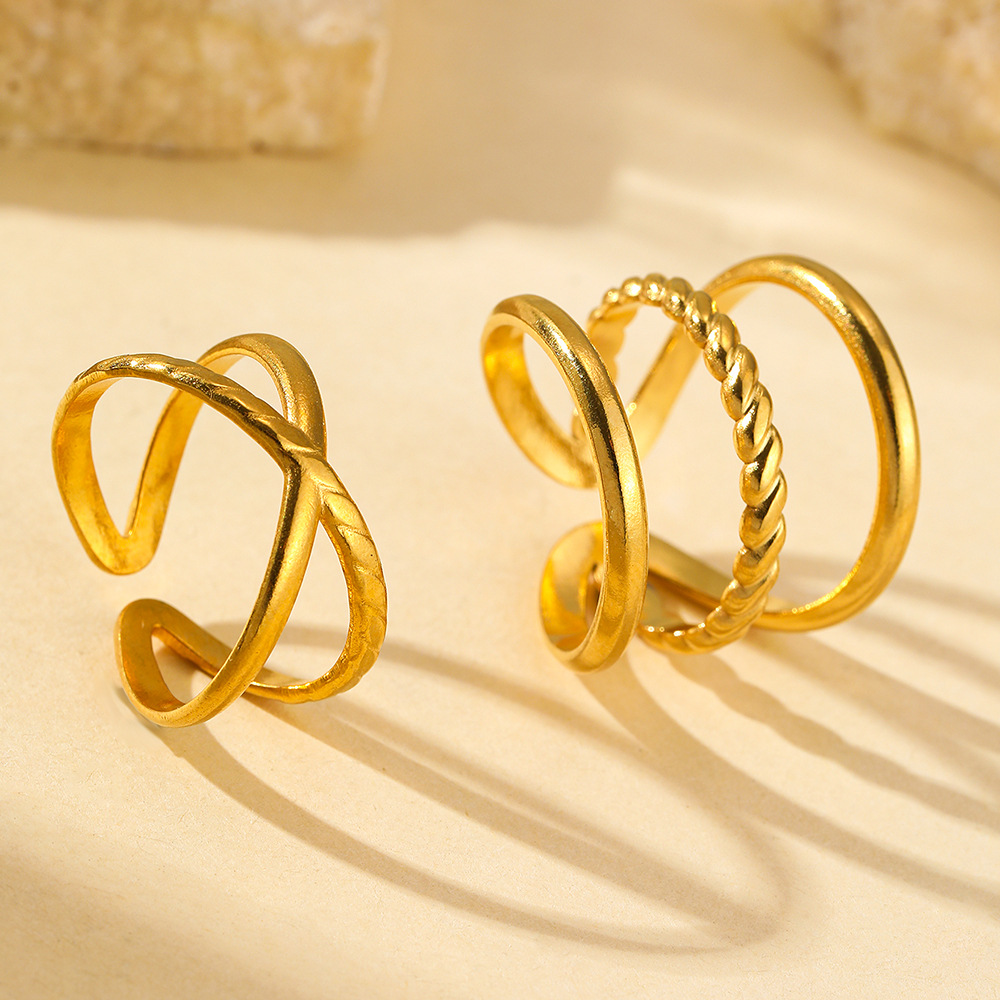 304 Stainless Steel Material Wholesale Jewelry Hip-Hop Retro Solid Color 304 Stainless Steel Plating Rings