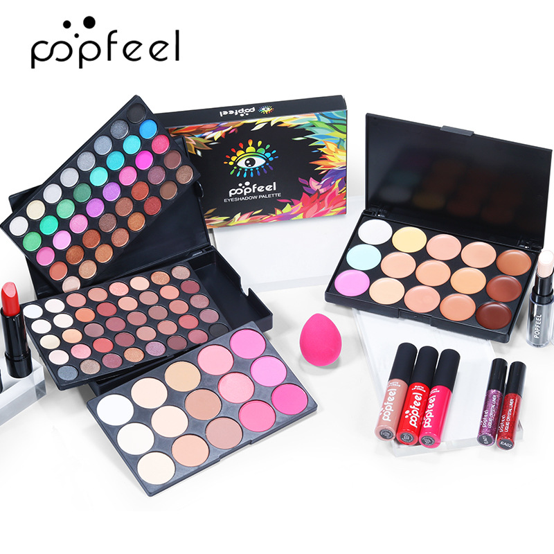 Set completo per il trucco leggero POPFEEL Makeup Master per principianti - Confezione regalo per il trucco_voghion.com