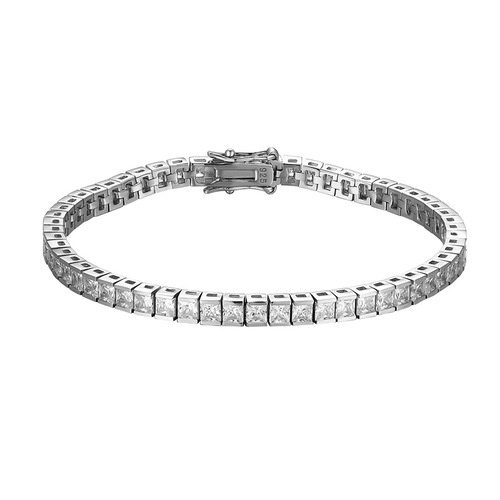 Elegant Princess Style Round Bracelet with Ins Inspired Unique Design, Light Luxury and Exquisite Quality, 925 Pure Silver Accessory with Diamond Accents (Full 20 Points)
