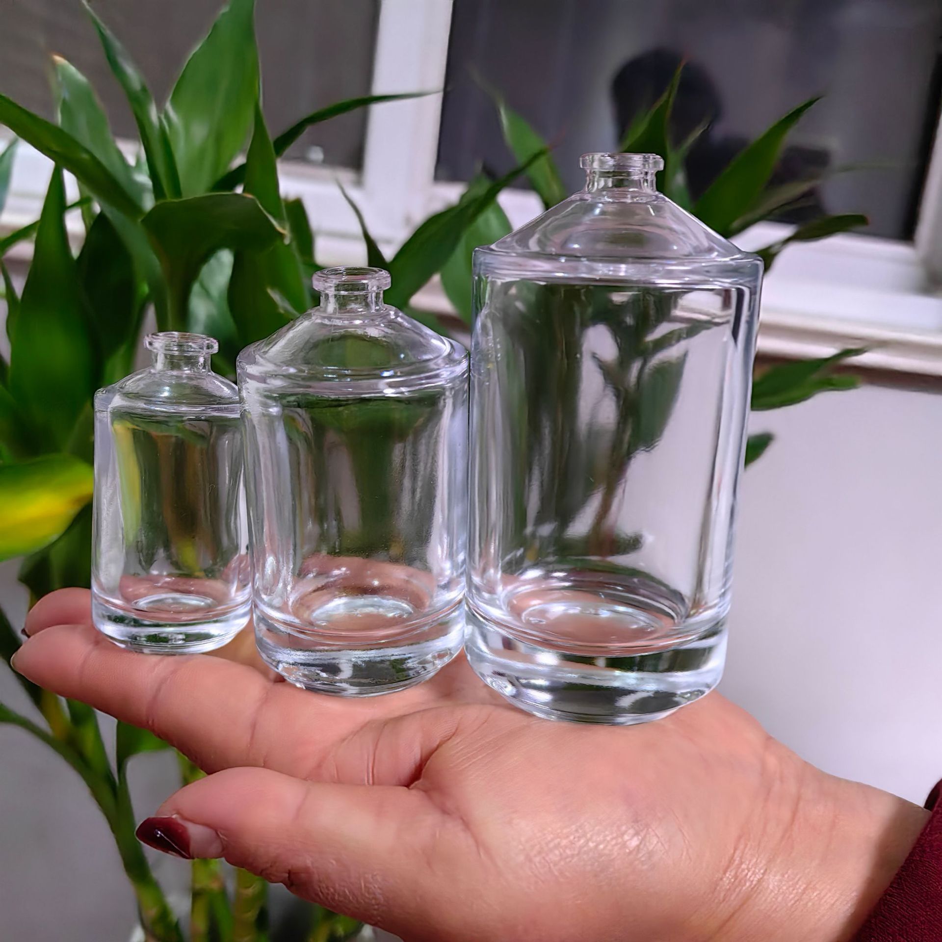 现货20ml50ml100ml斜肩圆柱香水瓶13口喷雾瓶便携式化妆品分装瓶