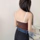 New Letter Print American Style Retro Style Hot Girl Fashion Sexy Style Sling Small Vest Base Outer Wear Tube Top Women