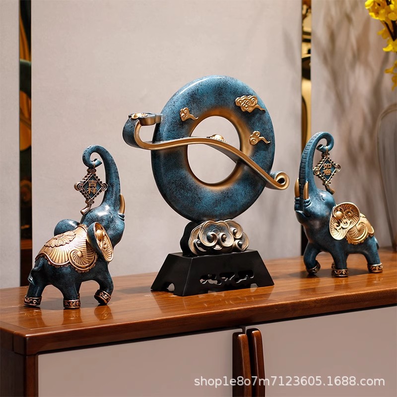 Office elephant lucky decoration Chinese home living room TV cabinet hallway table wine cabinet decoration housewarming gift