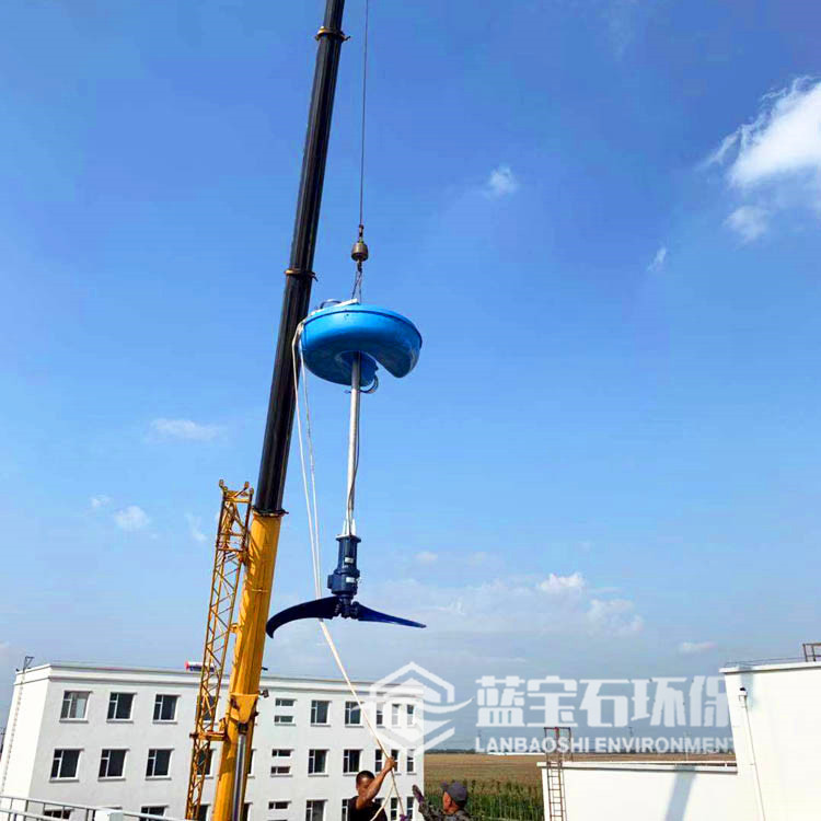 立式环流搅拌器 悬挂式安装潜水推流器 浮筒式推进器旋流搅拌机