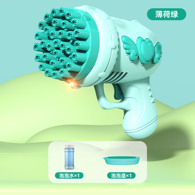 Juguetes de burbujas eléctricas transfronterizas burbujas automáticas luces de sueño máquina de burbujas de sonido juguetes para niños al por mayor