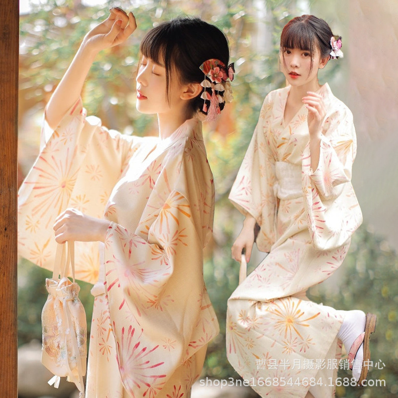 New Kimono Women's Summer Bathrobe Dress Fireworks Fresh and Improved Exterior Photography Photo Selfie Clothing New Kimono Women's Summer Bathrobe Dress Fireworks Fresh and Improved Exterior Photography Photo Selfie Clothing