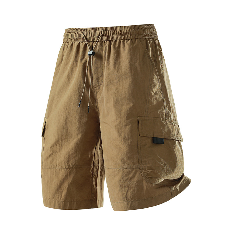 Cross-Border New Style Workwear Shorts for Men, Summer Trendy Brand Loose-Fitting Sports Outdoor Quick-Dry American-Style Functional Five-Point Shorts