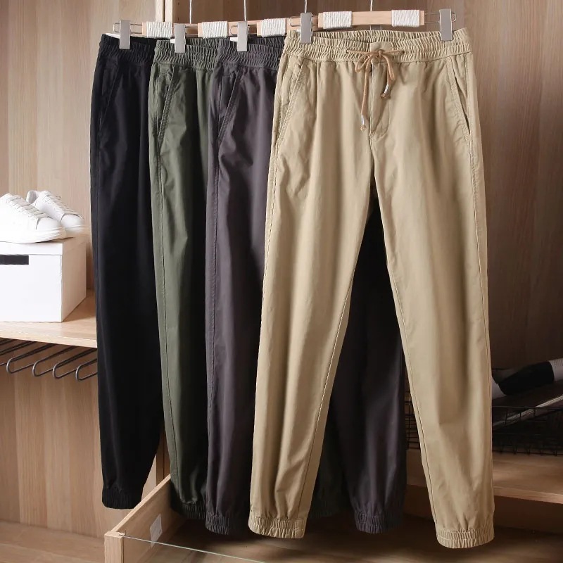 A Men's Wash Waste Washing Patterns Men's Bird Pants breathable comfort sports pants tight waist casual pants