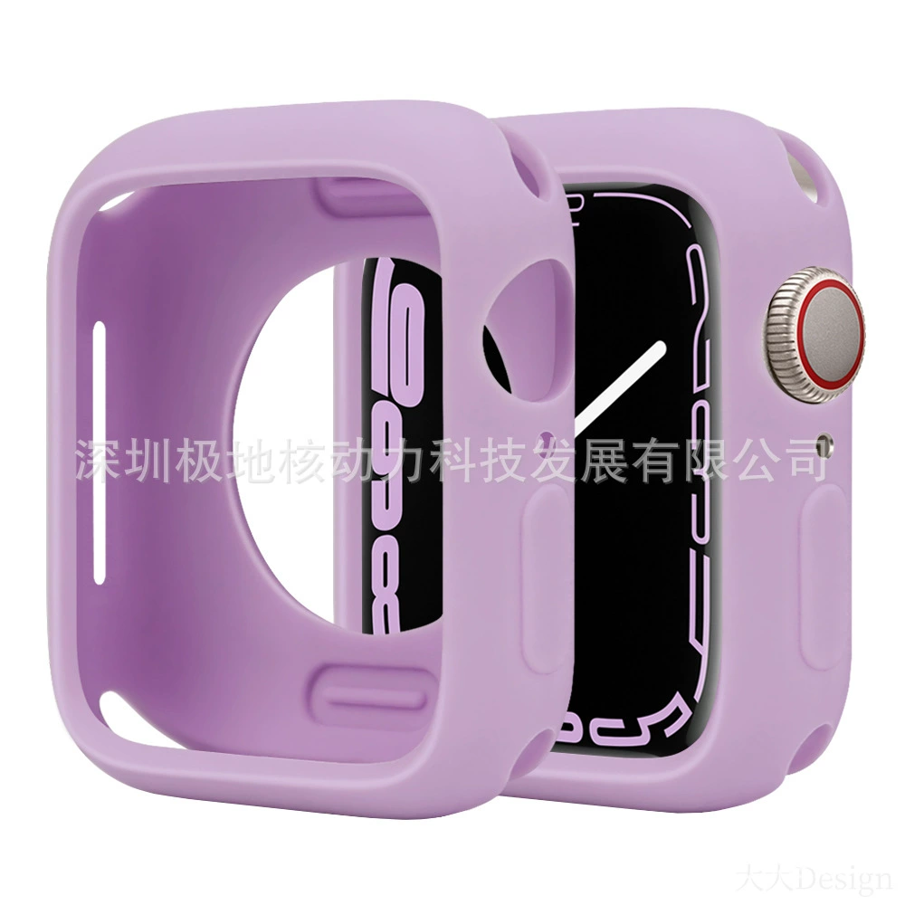 Защитный чехол для Apple Watch, совместимый с Apple Watch, цвета конфет, Applewatchs9ultras87-го поколения, мягкий силиконовый чехол