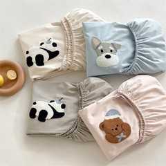 100s純綿可愛いタオル刺繍単品ベッド笠新疆綿可愛いパンダ熊単品純綿枕カバー