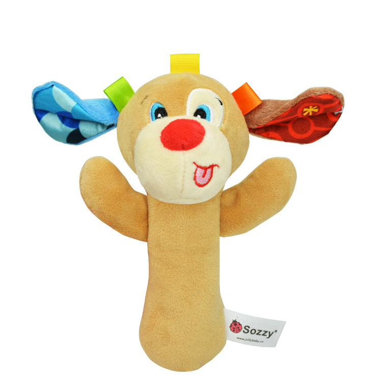 SOZZY bebé animal de peluche sonajero juguete bebé educación temprana mano sonajero Ilustración sonajero Campana BB Dispositivo de juguete
