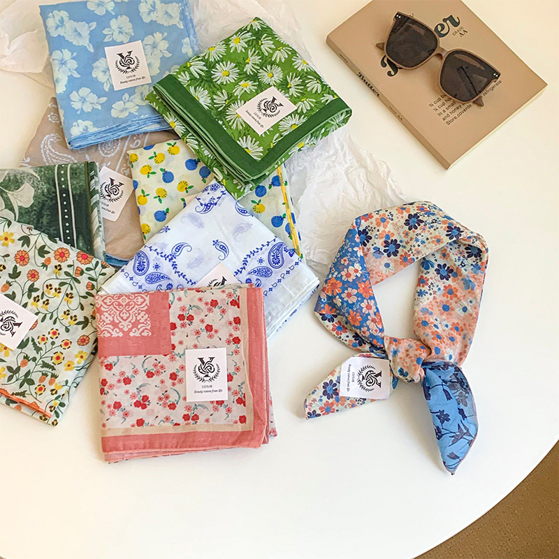 70*70 algodón suave y lino agradable para la piel transpirable 100% algodón protector del cuello bufanda cuadrada pañuelo todo fósforo nuevo bufanda bufanda de seda mujer