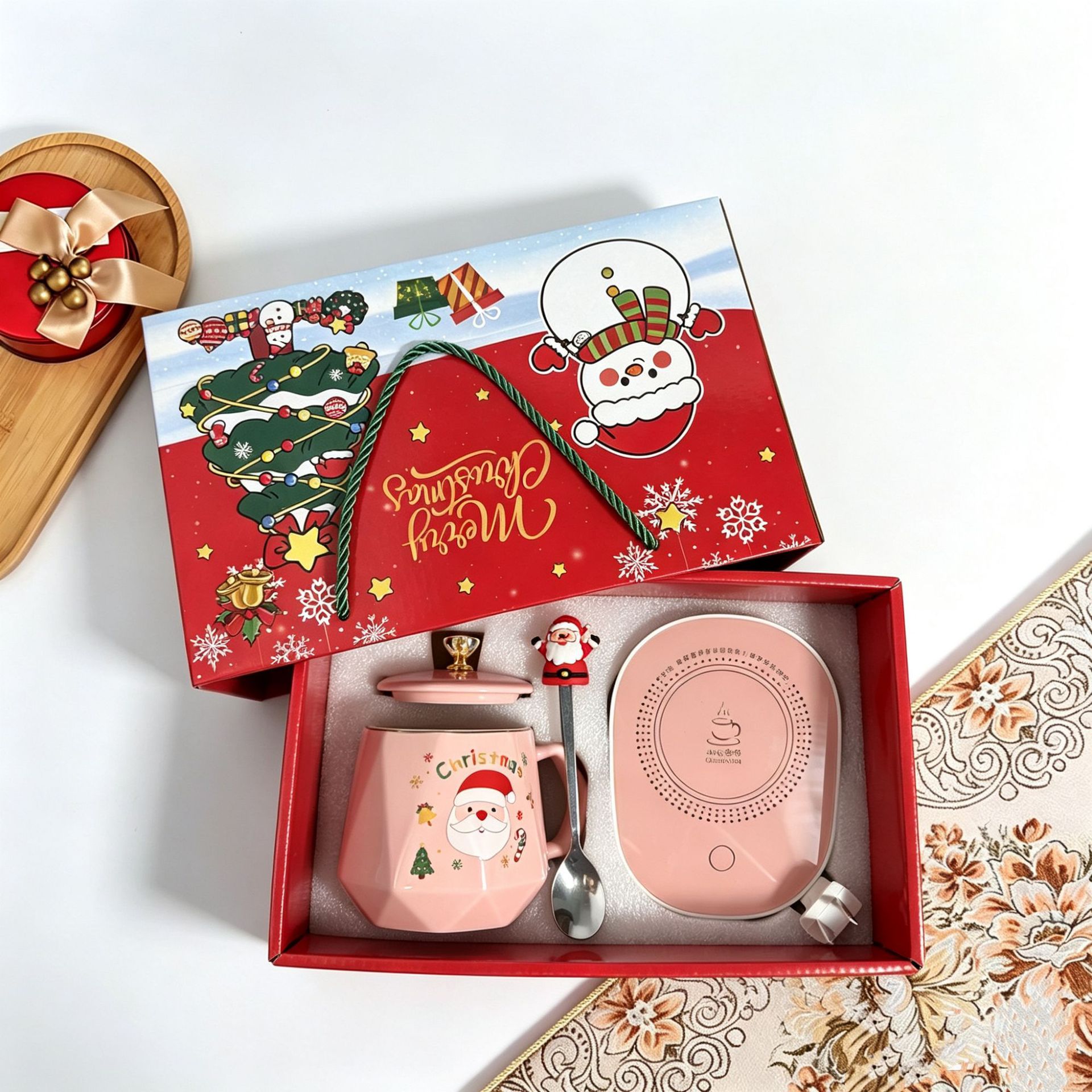 Constant temperature pink Christmas cup