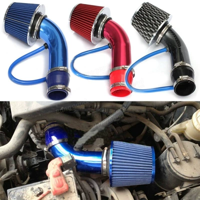 Avtomobil modifikasiyası qəbuledici alüminium boru dəsti 76MM 3'' universal hava filtri