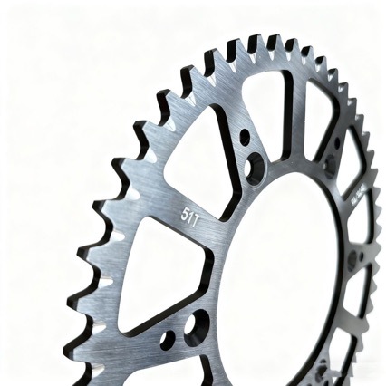 Zzht Off-Road Motorcycle 51t Aluminum Alloy Chainring Sprocket Cnc51T/52T Chainwheel Black