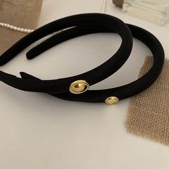 Korean Version Golden High-Grade Versatile Headband for Women Outdoor Washing Face Simple Hair Clip Korean Headband Hair Accessory Headwear Hair Press