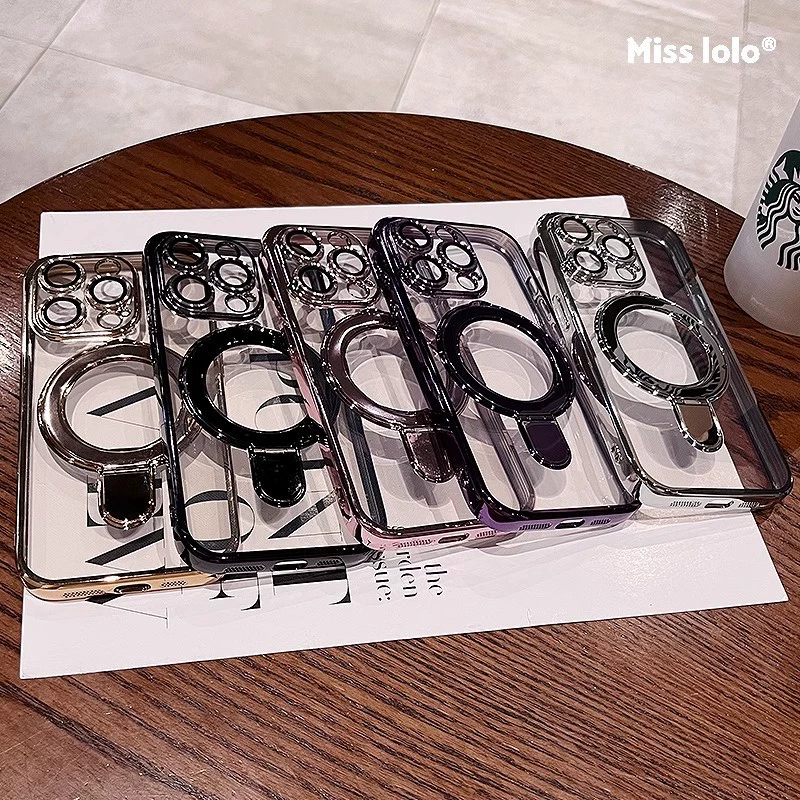 Apple, transparent compatible iphone15, tubing, electromagnetic phone case charging, protective case