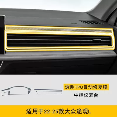 TPU protection-TPU, Car interior film - 22-25-volkswagen-tiguan-l-center-console-dashboard-tpu