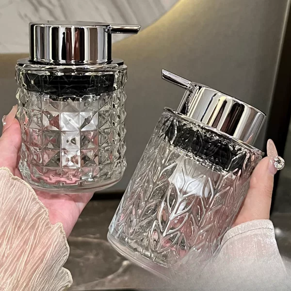 Cross-Border Glass Kitchen Foam Hand Soap Dispenser Bottle, Press-Type Foam Cleanser Foaming Device