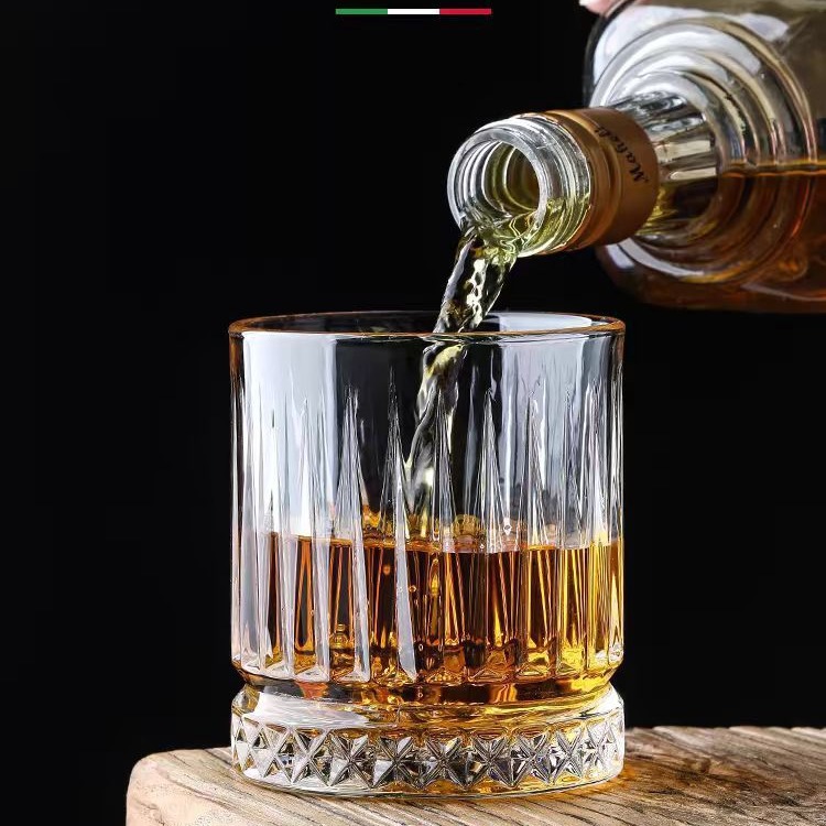 Taza de whisky pura taza de cerveza taza de brandy casera taza de vino clásica de rayas de alta gama taza de degustación de vino image 2