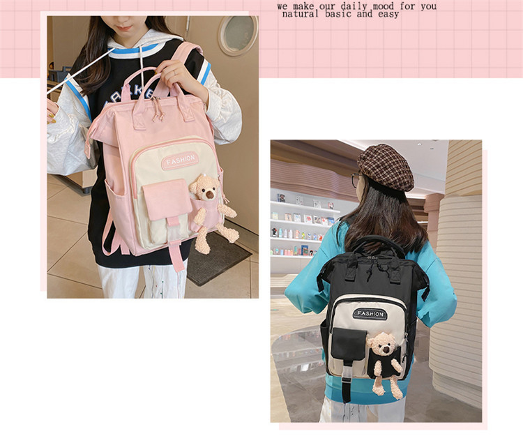 Mochila ultraligera de nailon para mujer, de gran capacidad, ideal para viajes y escuela, con estampados elegantes, duradera y resistente al agua._voghion.com