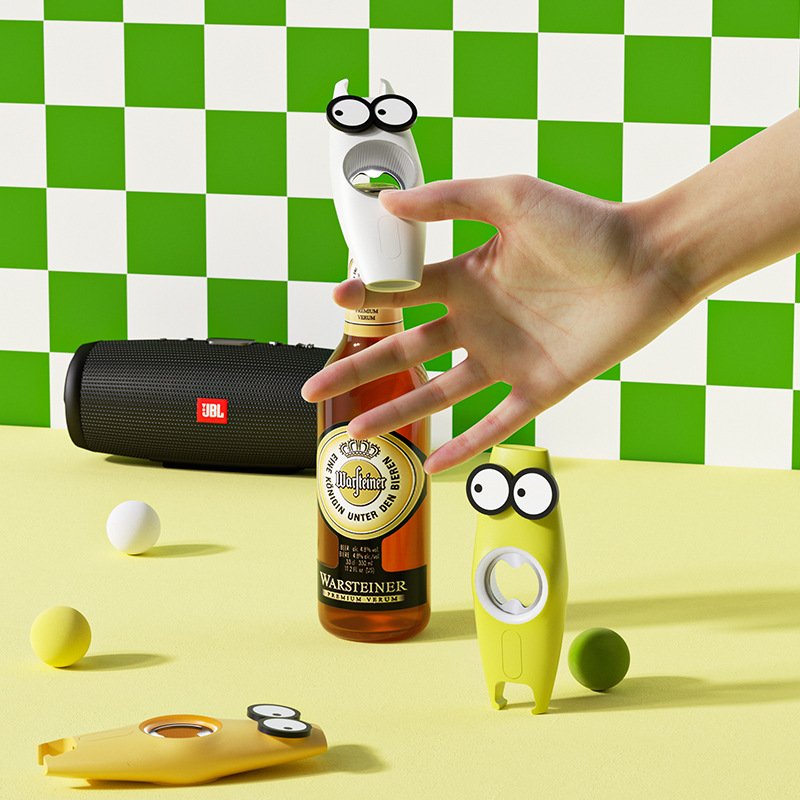 Nuevo creativo multipropósito abrelatas 5 en 1 dibujos animados multifuncional soda tornillo de tapa creativo cerveza levantador de tapa