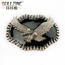 BULLZINE 锌合金大号超重老鹰 骷髅头皮带扣01228西部牛仔皮带扣