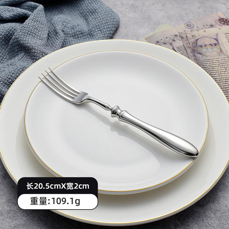 ドイツ304フォークレトロステンレススプーンフルセットシンプル洋食ナイフフォークスプーンセットステーキナイフデザートフォーク|undefined