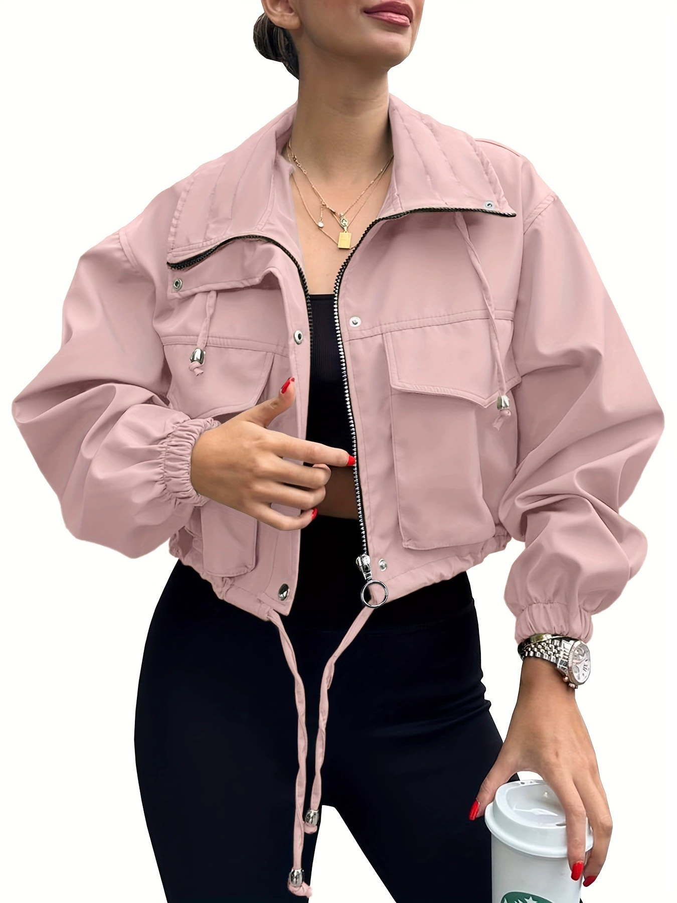 Короткая куртка для отдыха, комплект, Amazon, oversize