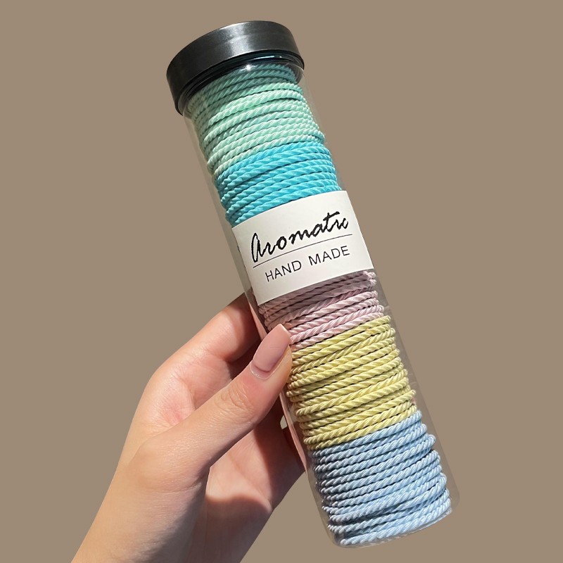Cuerdas de cabello de color caramelo niñas no lastiman el cabello de correa de correa de correa de correa de cabello de cabello lindo para niños anillo de cabello de cuero image 7