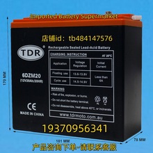 TDR蓄电池 TDR BATTERY 6DZM20 12V 20AH/20HR 电池