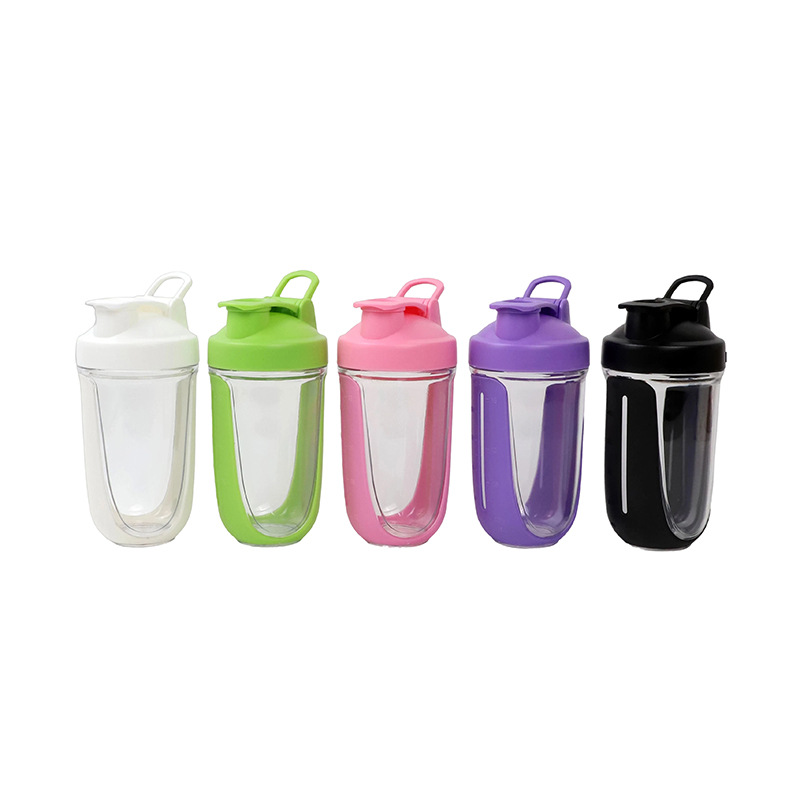 500ml taza de plástico de gran capacidad de una sola capa de polvo de proteína batido de leche portátil en forma de U portable taza de agua deportiva