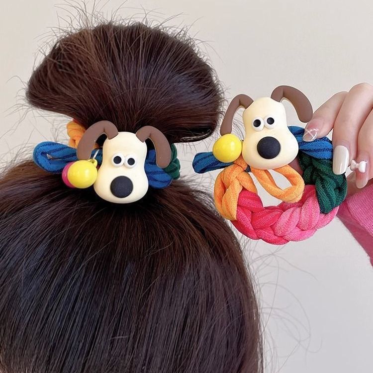 diy cute dog rainbow hair band hair rope thick braid cartoon hair rope ball head rubber band female hair accessories wholesale diy cute dog rainbow hair band hair rope thick braid cartoon hair rope ball head rubber band female hair accessories wholesale
