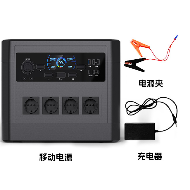 220V al aire libre banco de energía portátil almacenamiento de energía 2000W de alta potencia al aire libre generador solar