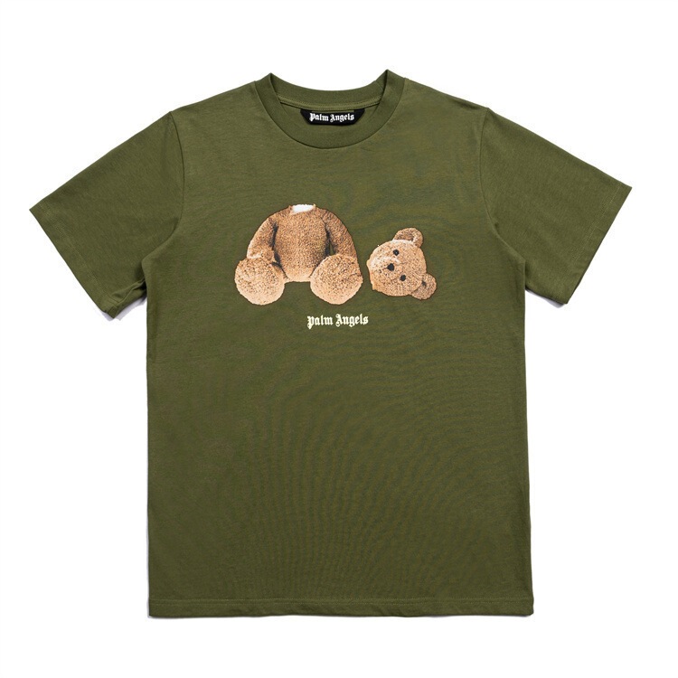 2022 Spring/Summer New Palm Angels Headless Teddy Bear Print Loose-Fit Unisex Couple's Casual Short-Sleeve T-Shirt