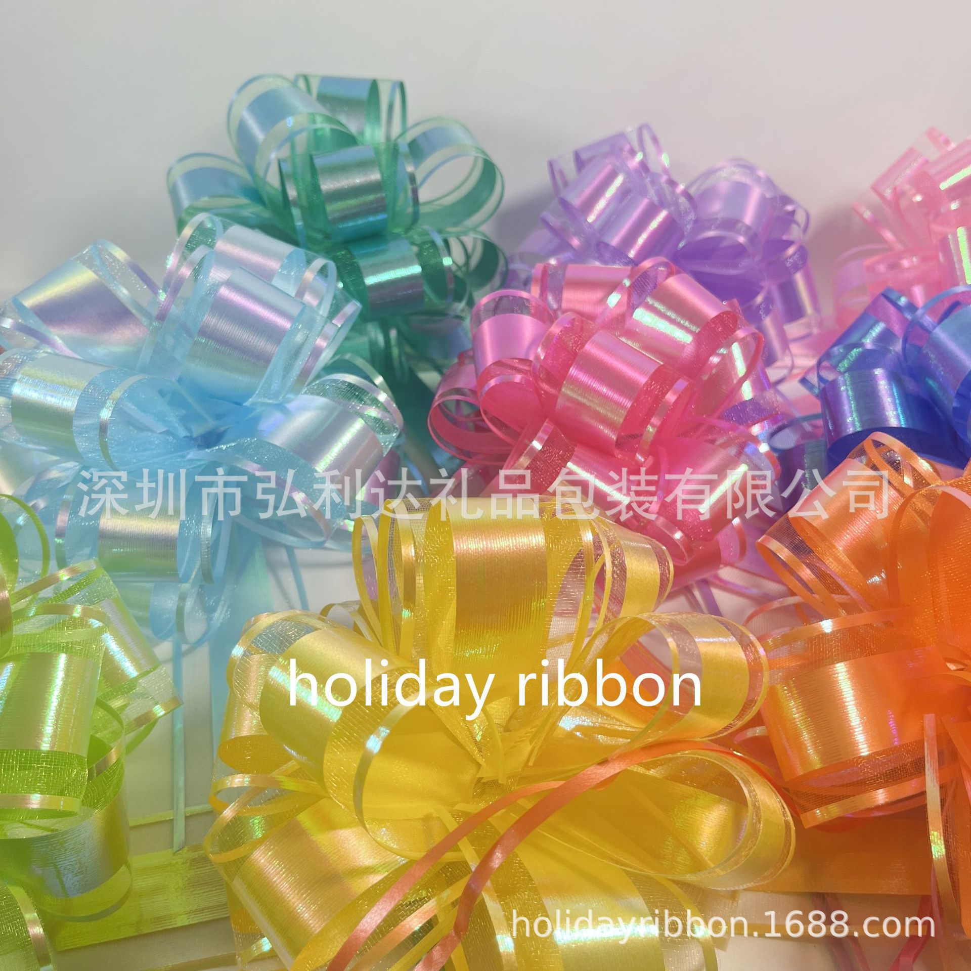 Transfronterizo 50 # gran iris estereoscópico flores de Navidad embalaje de regalo de mano mano cinta de flores al por mayor grande ensanchamiento