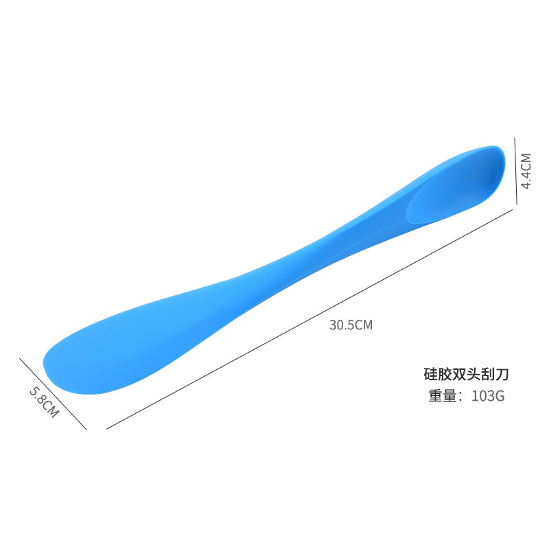 両頭混合・ベーキングツール一体型シリコンスパチュラ 家庭用両用スパチュラ 子供用食器スプーン クリームナイフ|undefined