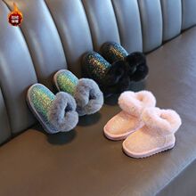 ��ͯ�Ӻ�ѩ��ѥ�����ӽqͯЬŮ����ˮ�W����Ь��Ůͯ��Ƭ��ů��ѥ