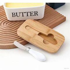 多機能バターナイフ、パン、ピーナッツバター塗りナイフ、ミニバター、チーズ、ジャムナイフ、木製ボックス、ベーキングナイフに適しています