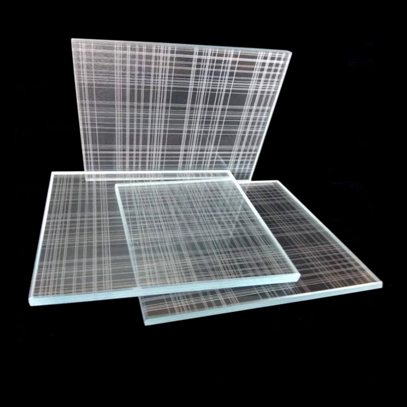 夹丝玻璃高端定制 5+5夹丝玻璃 山水画夹绢玻璃定做 艺术玻璃批发