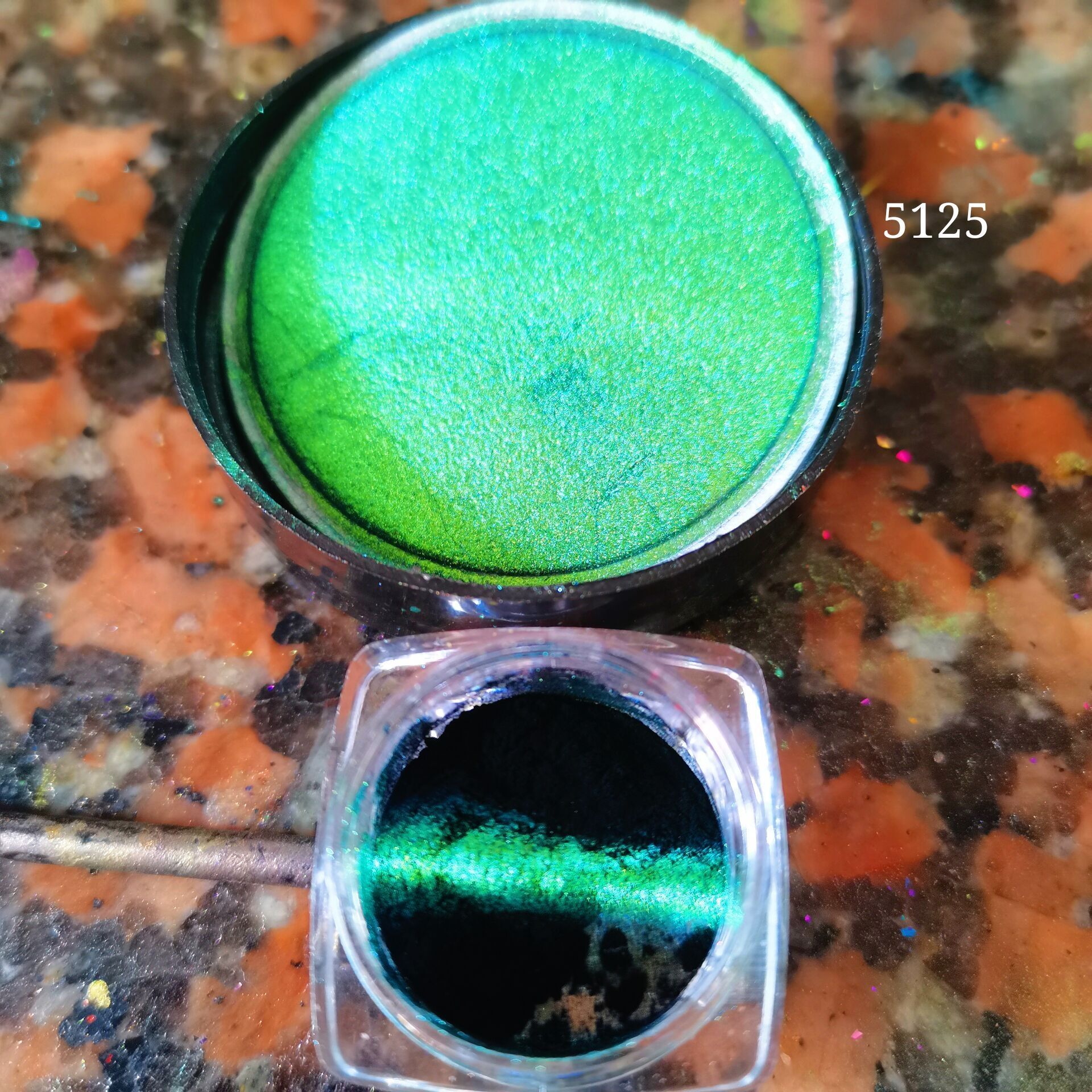 流麻油墨喷涂用蓝变绿3D磁性光学变色龙粉磁性变色龙晶石猫眼粉1g