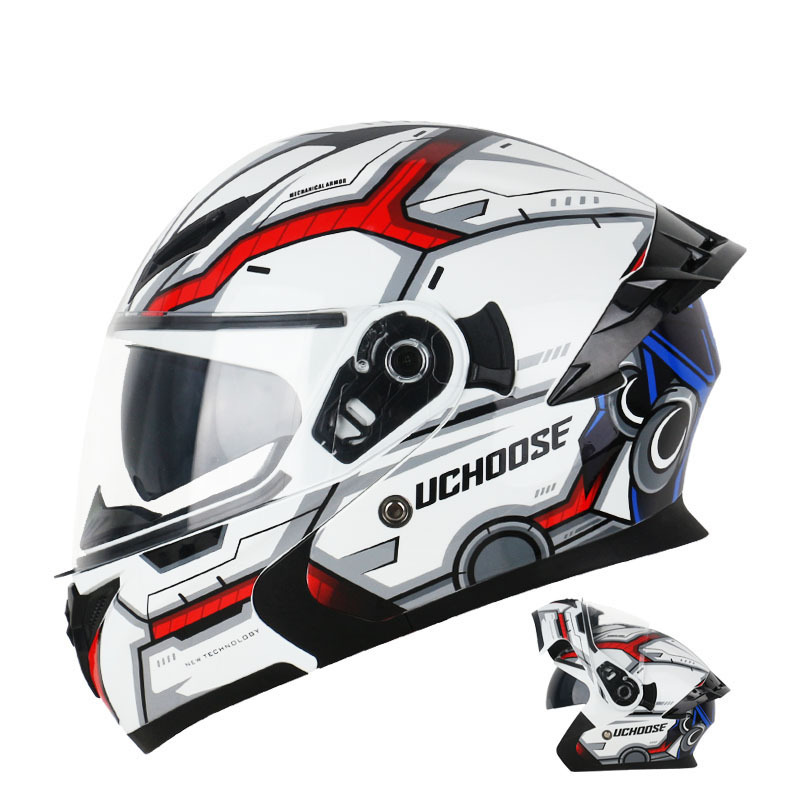 Casco de motocicleta certificado 3C con Bluetooth seguro retro ciclismo completo cubierto por todas las estaciones universal