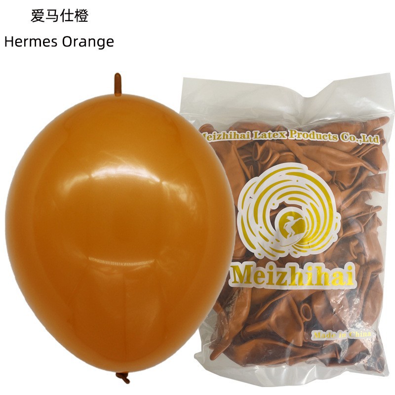 Macaron cola globo al por mayor globo de boda amor forma cadena cinturón decorativo aguja cola globo Día de San Valentín