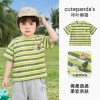 Y11248 green and white strips