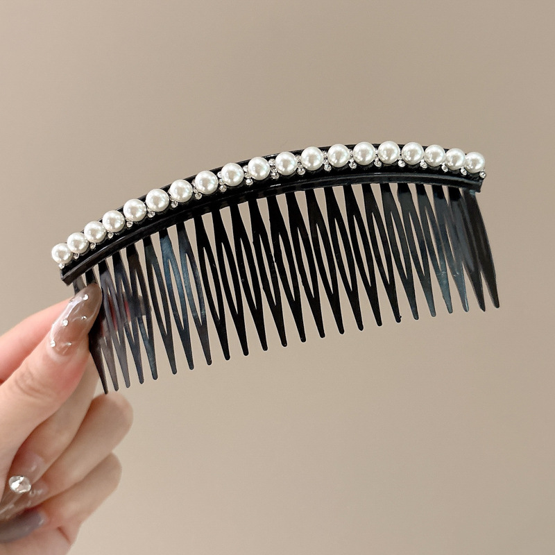 2 # peine de pelo de perla con diamante grande de unos 12cm