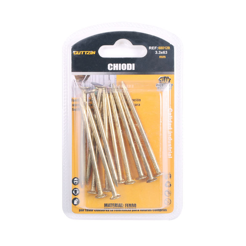 泡壳装圆头黄铜钉 小包装家具配件铁钉厂家外贸小五金耗材包装详情2